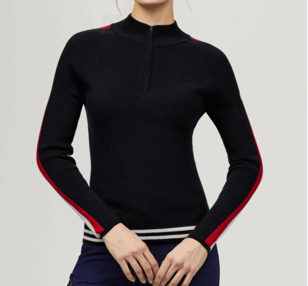 Carol 1/4 zip Riding Sweater DESERT SKY