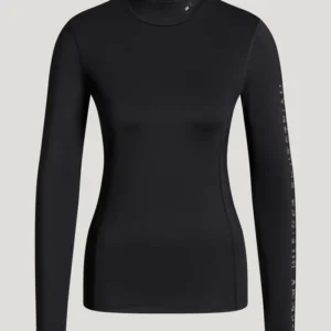 Amelie Women Strass High Neck Baselayer BLACK